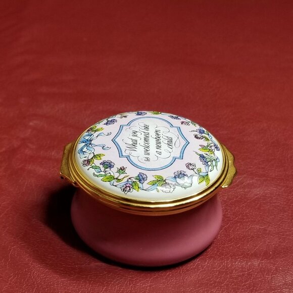 HALCYON DAYS Trinket Box Welcome Newborn Child - Picture 3 of 8